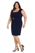 Belted Sheath Dress - Plus