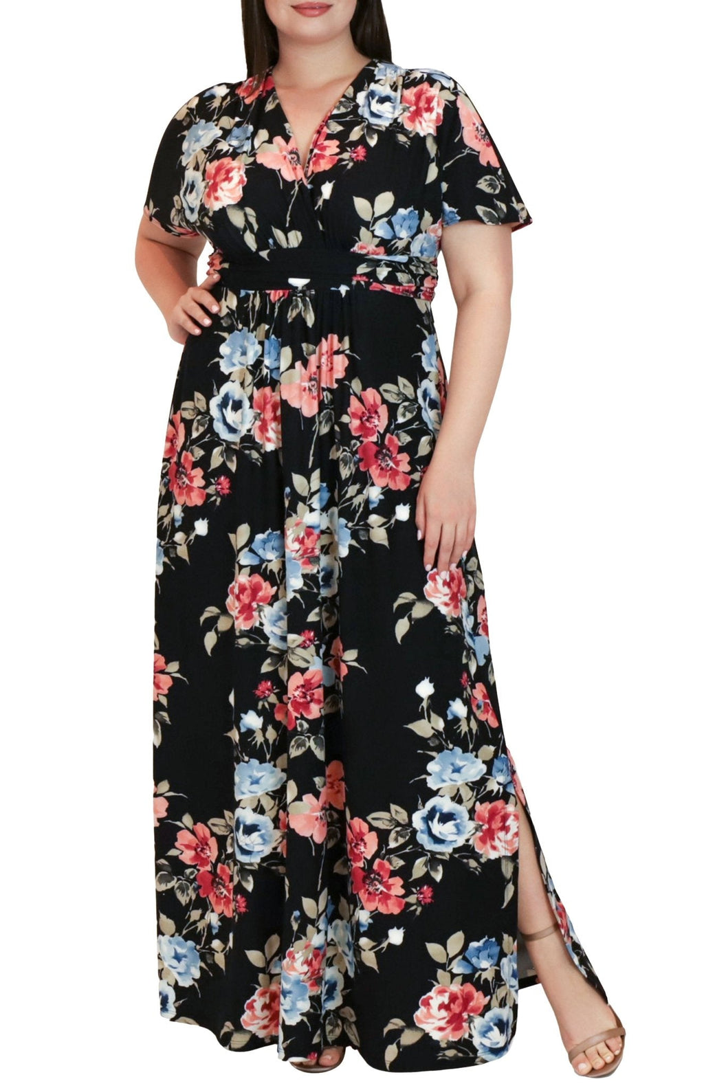 Vienna Maxi Floral Dress - Plus